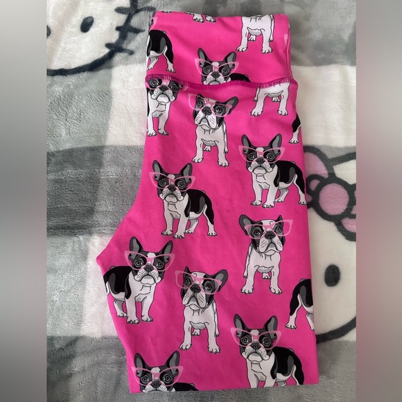 EVCR nwot Frenchie dog print leggings/yoga pants - Picture 3 of 7